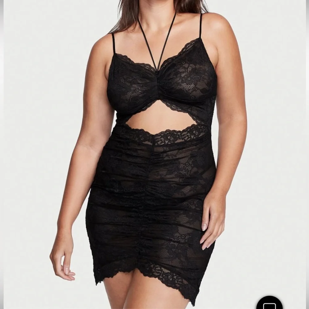Vs Ruched Lace Slip - Picture 1 of 5